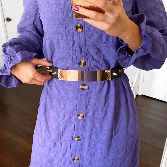 💜 SHEIN BOHO PURPLE RUFFLE LONG SLEEVE MAXI DRESS! - Picture 10 of 12